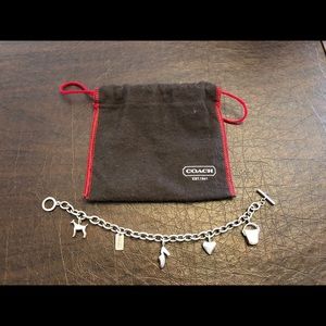 Rare .925 sterling silver Coach charm bracelet